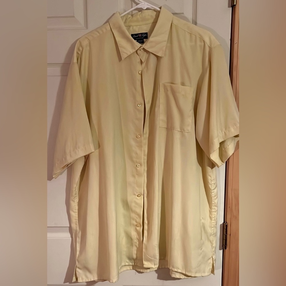 David Taylor Collection button down Hawaiian shirt, SS, pineapples, Size XL